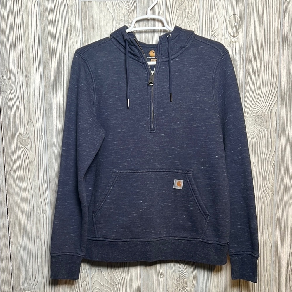 Carhartt Dark Blue CLARKSBURG HALF-ZIP SWEATSHIRT Women’s Size Small